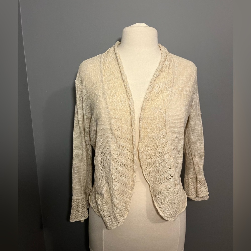 Torrid cream lace cardigan